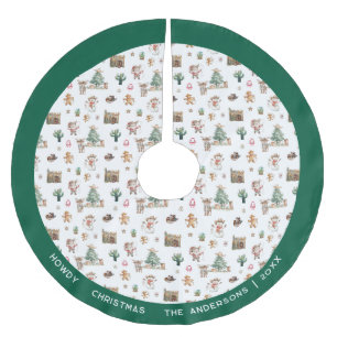 Howdy Christmas   Leuke Westerne gepersonaliseerde Kerstboom Rok