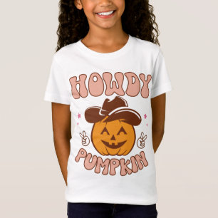 Howdy Citrouille Western Retro Halloween T-Shirt