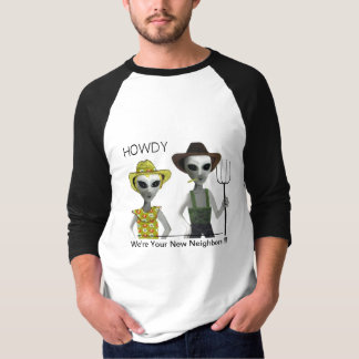 HOWDY, cowboy, cowgirl aliens T-shirt