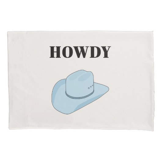 Howdy Cowboy Pet Baby Blue Kussensloop (Voorkant)