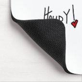 Howdy! Cowboy Stick Figuur Mousepad Muismat (Hoek)