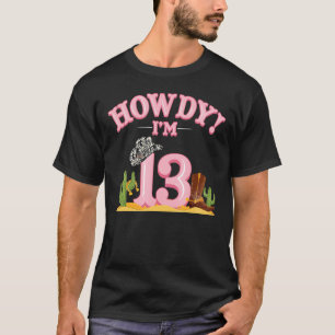 Howdy Cowgirl 13e Verjaardag Western Country South T-shirt