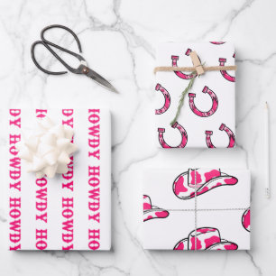 Howdy Cowgirl Disco Last Rodeo Bachelorette Inpakpapier Vel