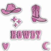 Howdy Cowgirl! Sticker pack (Voorkant)