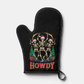 Howdy Dancing Skeleton Funny Noël Holiday (Recto)
