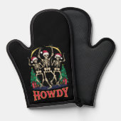 Howdy Dancing Skeleton Funny Noël Holiday (Recto/Verso)