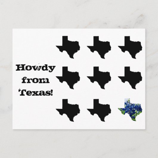 Howdy de la carte postale du Texas (Devant)