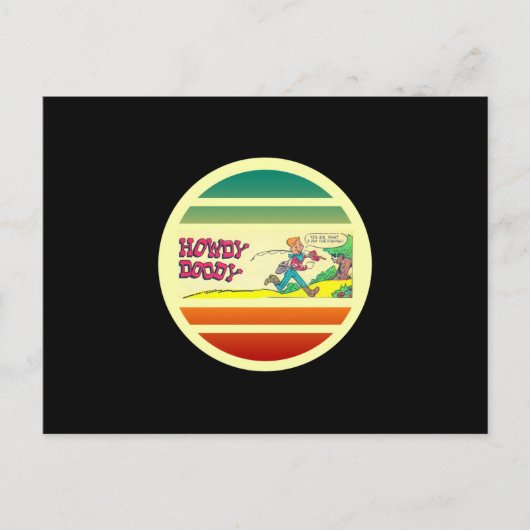 Howdy Doody Vist Retro Comic Book Briefkaart (Voorkant)