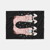 Howdy Easter Western Easter Bunny Cowboy Boots Eas Fleece Deken (Voorkant (Horizontaal))