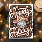 Howdy Feestdagen Western Cowboy Disco Ball Christm