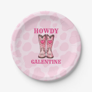 Howdy Galentine Roze Western Cowgirl Papier Bord