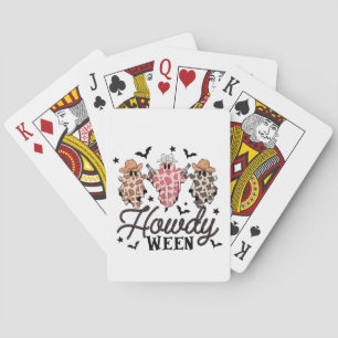 Howdy Ghost Halloween Rodeo Western Howdy Cowboy Pokerkaarten