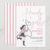 Howdy Girls Galentine’s Party Invitation (Devant / Derrière)