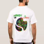 Howdy Go Lucky! - Groene gloed dansfeest T-shirt (Achterkant)