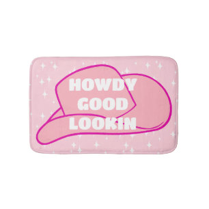 Howdy Goed Uiterlijk Rancher Cowboy Pet Roze Dorm Badmat