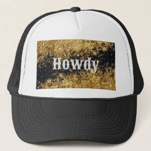 Howdy Gold Glitter Black Glitter Pet