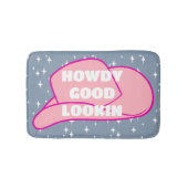 Howdy Good Lookin Rancher Cowboy Pet Blauw Badmat (Voorkant)