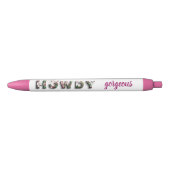 Howdy Gorgood Rustic Chic Floral Zwarte Inkt Pen (Voorkant)