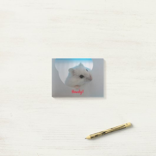 Howdy Hamster Post-it® Notes (Op bureau)