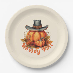 Howdy Herfst - Rustieke herfstvibes Papieren Bordje