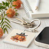 Howdy Herfst - Rustieke herfstvibes Sleutelhanger (Voorkant Rechts)