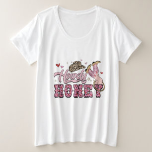 Howdy Honey Womens Grote Maat T-shirt