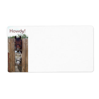 Howdy-Howdy Horse Shipping Labels