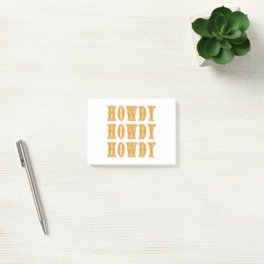 Howdy Howdy Howdy Cool Cowboy Western Post-it® Notes (Kantoor)