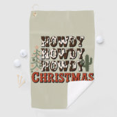 Howdy Howdy Kerstmis Familie Kerstfeest Gift Golfhanddoek (Insitu)