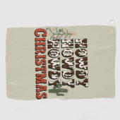 Howdy Howdy Kerstmis Familie Kerstfeest Gift Golfhanddoek (Horizontaal)