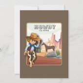 Howdy howie invitation poster de animal de premier (Devant)