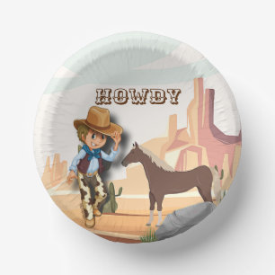 Howdy howies westerne cowboy verjaardag papieren kommen
