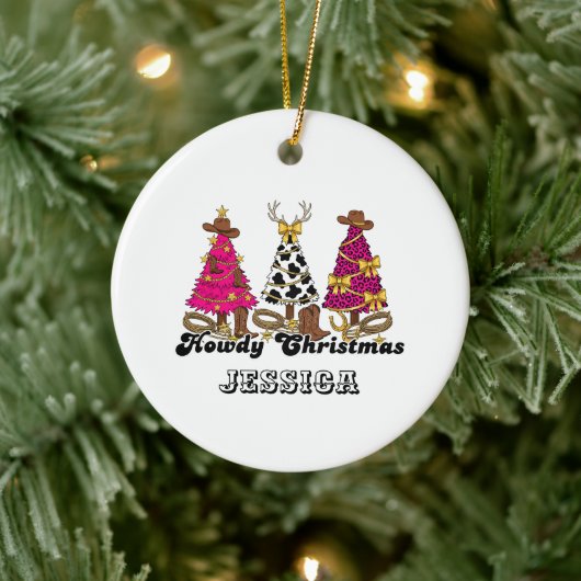 Howdy Kerst Ornament – Aangepaste Westerse Kerstso (Boom)