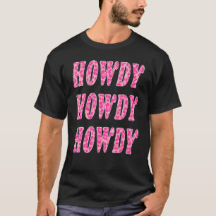 Howdy Leopard Print Western Land Southern Rodeo T-shirt