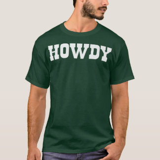 Howdy! Minimalistische typografie Funny Western La T-shirt