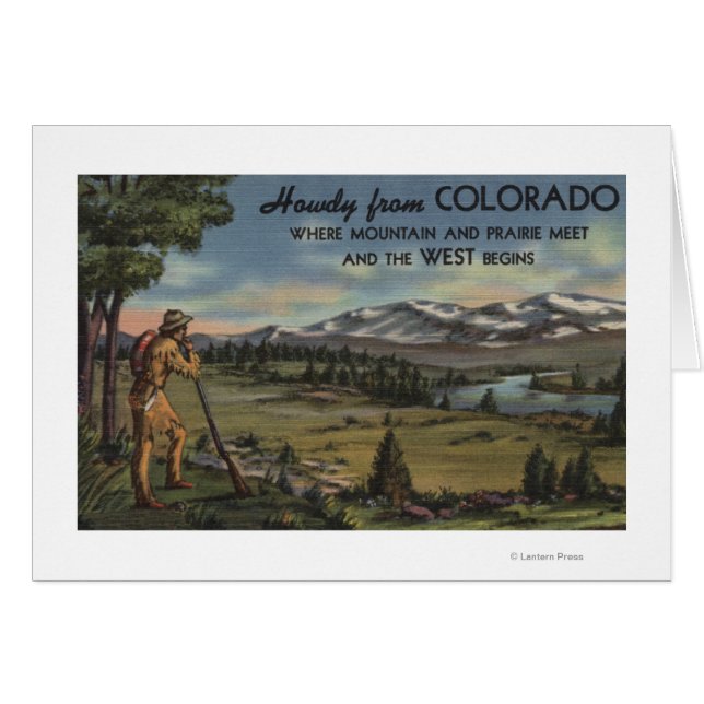 Howdy (Mountain & Prairie Scene) (Voorkant Horizontaal)