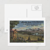 Howdy (Mountain & Prairie Scene) Briefkaart (Voorkant / Achterkant)