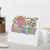 Howdy Paasdag Reclamebord Met Voetstuk (Insitu)