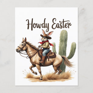 Howdy Paashaas Rijden op een paard Cowboy Flyer