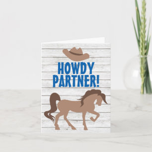 Howdy Partner Brown Horse et Cowboy Casquette West