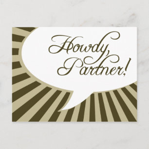 Howdy, partner! : zeepbel in de strip briefkaart