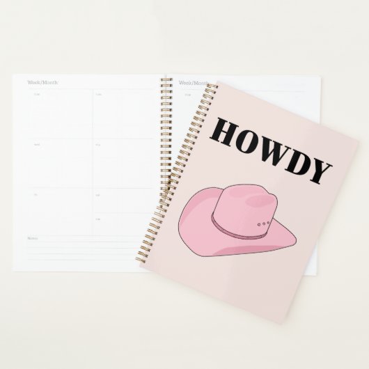 Howdy Pink Cowboy Casquette (Devant avec enveloppe)