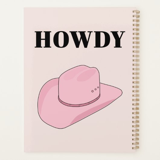 Howdy Pink Cowboy Casquette (Dos)