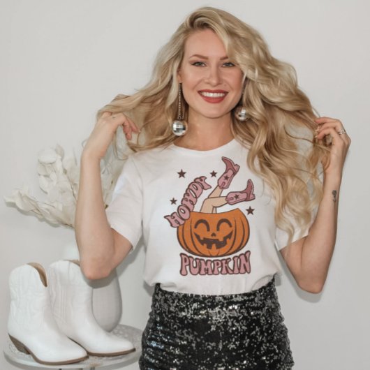 Howdy pompoen grappig halloween t-shirt