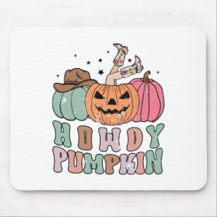 Howdy Pompoen Western Herfst Rodeo Halloween Muismat