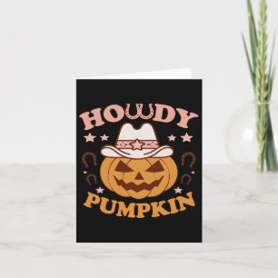 Howdy Pompoen Western Land Herfst Herfst Cowboys Kaart