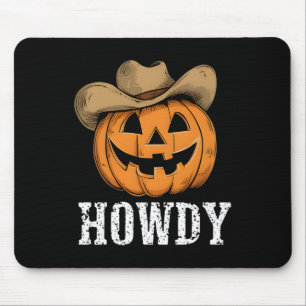 Howdy Pumpkin Cowboy Western Muismat
