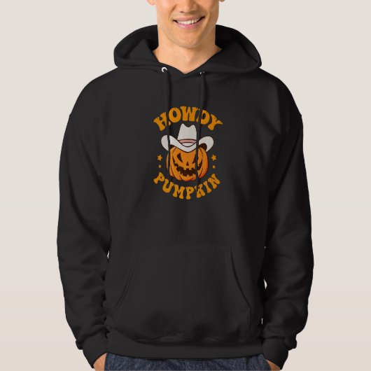 Howdy Pumpkin Rodeo Western Country Fall Southern  Hoodie (Voorkant)