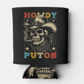Howdy Putos Funny Skull Retro  Blikjeskoeler (Achterkant)