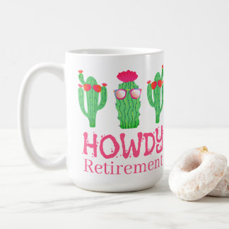 Howdy Retirement Funny Western Cactus Characters Koffiemok